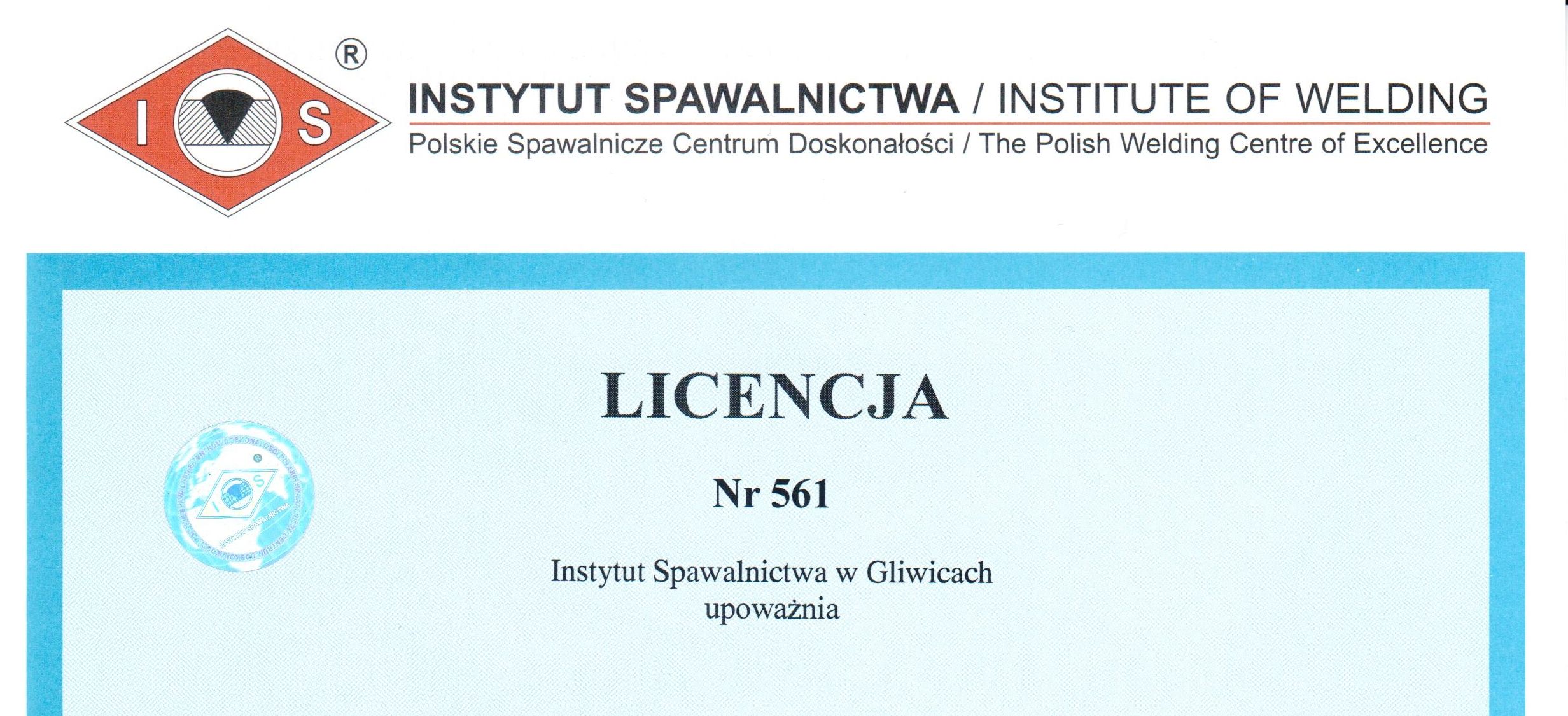 Licencja spawania z Gliwic